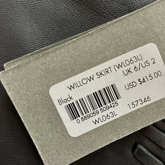 ALLSAINTS Willow Leather Front Zip Mini Skirt - Picture 5 of 7